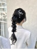 ヘアセット/お呼ばれ/結婚式//編み下ろし/大阪ヘアセット