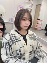 ヒョンミョン ライズバイレボ 取手店(hyon myon/RISE by REVO)&nbsp;レイヤーカット/デザインカラー/オリーブベージュ[取手/取手駅]