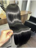 髪質改善 髪質改善カラー 黒髪ストレート ヘルシー ヘアケア