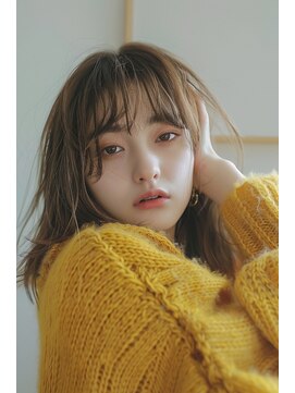 ラナ 新宿(lana) ミディアムレイヤー/ワイドバング/顔まわり/【lana hair 新宿】