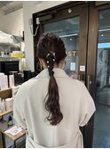 お呼ばれアレンジ ポニーテールアレンジ