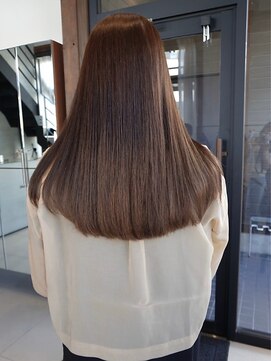 透明感マットブラウン/ロング/ストレート