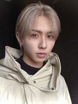 サンクマーケット 渋谷(cinq MARKET) ホワイトブロンドメンズホワイトベージュカラー韓国風メンズヘア