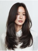暗髪◎ダークアッシュレイヤーカット美髪イメチェン