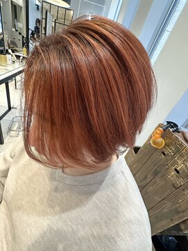 ネオリーブギンザ 銀座店(Neolive GINZA) (銀座) 前下がりショートボブ オレンジカラー