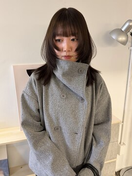 ニコフクオカヘアーメイク(NIKO Fukuoka Hair Make) 《NIKO》柔らかミルクブラウン×顔まわりレイヤーカット福岡天神