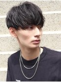 ナチュラルマッシュパーマソフトツイストスパイラルツーブロック