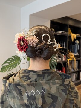 シアン ヘア デザイン(cyan hair design) 【cyan】リボンシニヨン