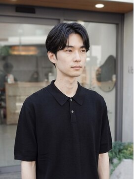 キビト(kibito) 新宿若松河田曙橋ナチュラルセンターパートパーマ20代30代40代