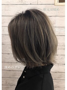 リンク ヘアアンドエステティック(Link Hair&Esthetic) 大人ハイトーンカラー×抜け感ボブ