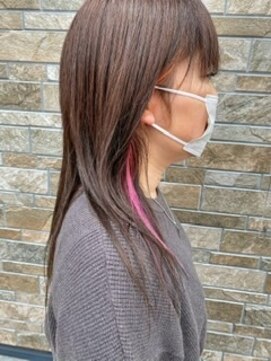 ヘアステージアミカル ピンクカラー