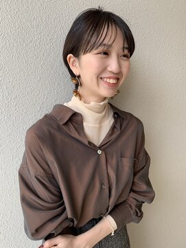 モリオ フロム ロンドン サッポロファクトリー店(morio FROM LONDON) 【morio】大人かわいい黒髪マッシュショートシースルーバング