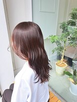 ラフランクリー(la frankly)&nbsp;ウェーブヘア/シアベージュ/バングカラー/シースルーバング