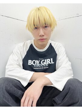 キピ(KIPI) 【早瀬忍 梅田中津】メンズショートレイヤー×ブロンドカラー