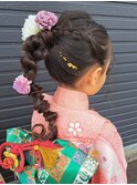編みおろしヘアアレンジ