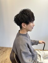 アメラボ 平針店(AmeLab) 【王道束感パーマ】マッシュ 刈り上げ 黒髪