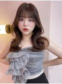ベージュ/韓国ヘア/渋谷/レイヤー/顔まわり/前髪