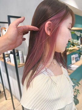 エミス バイ メルト 吉祥寺(emis by melt) 【堀惠】インナーカラーピンク吉祥寺20代30代40代ブリーチ