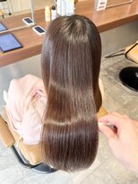 エイクス ヘア デザイン×美髪クリニック 千葉(AQs hair design)&nbsp;くびれヘア/アプリコットオレンジ/夏/髪質改善[千葉駅]