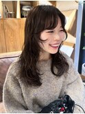 ロングニュアンスパーマ/金田/enu烏丸/京都美容室