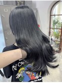 透明感カラー ブルーブラック ブルーアッシュ ダークアッシュ