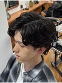 フェザーパーマ/メンズカット/大人メンズ/ショートウルフ