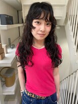 カシェ ナカザキ(CACHE NAKAZAKI)&nbsp;ロングパーマ/フェイスレイヤー/ウェーブスタイル