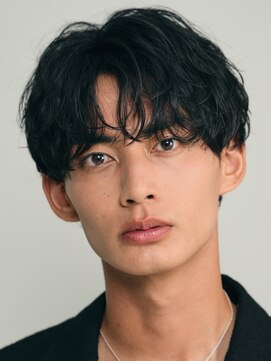フィフス(fifth) 原宿フェザーパーマメンズカットラウンドマッシュ20代シースルー