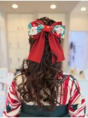 【はいからさん風】レトロかわいい編み込みハーフ