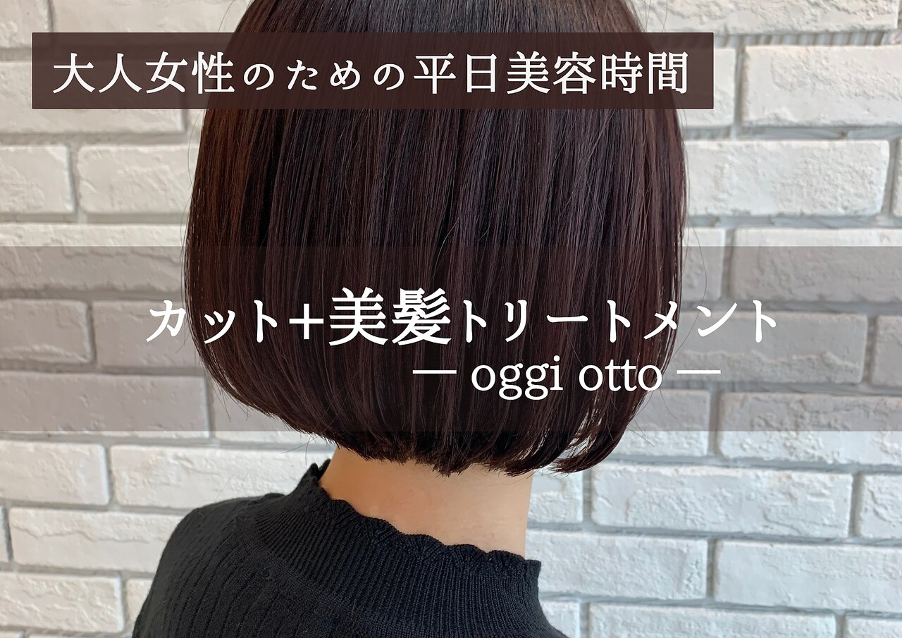【平日限定】カット+ oggi otto美髪トリートメント（髪質改善）\14000→