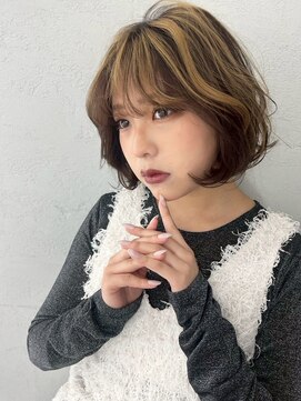ファムバイアヴァンス(Femme by AVANCE.) ハイライトカラーフェイスフレーミングボブ
