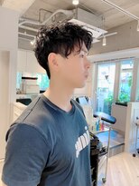 アルト(Alto)&nbsp;黒髪イケメンニュアンスパーマ束間モテ髪マッシュ流行ビジネス