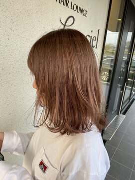 ヘアーラウンジルシェル(HAIR LOUNGE Le ciel) ピンクベージュカラー