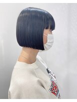 モリオフロムロンドン 松戸店(Morio from London)&nbsp;【松戸　石山】切りっぱなしボブ　ワイドバング　黒髪