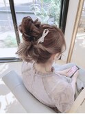 華やか高めお団子アレンジ♪