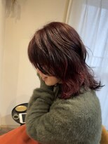 ニードバイスケール(NEED by SCALE)&nbsp;ウルフカット　カシスレッド