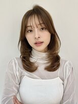 内巻きレイヤーワンカールレイヤーハイレイヤーぱっつん前髪