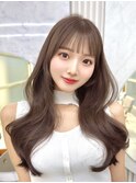 レイヤーカット　韓国ヘア　くびれ巻き