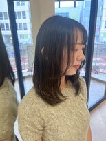 サロウィン 名古屋本山店(SALOWIN)&nbsp;顔まわりレイヤー/オリーブグレージュ/ダークカラー/本山/名古屋