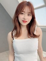 アーダーヘアーサロン 鯖江店(ADER HAIR SALON)&nbsp;大人可愛いストレートくびれボブインナーカラー肩ライン外ハネ