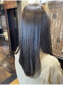 オリーブカラー×ロングレイヤー