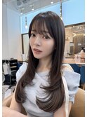 ミニウルフレイヤーカット顔周り前髪韓国ミディアムロング北千住