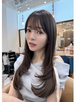 ロンドアベニール 北千住(Lond avenir)&nbsp;ミニウルフレイヤーカット顔周り前髪韓国ミディアムロング北千住