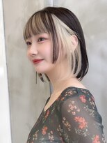 ロンドルーチェ 心斎橋(Lond luce)&nbsp;ダークアッシュ/ミディアムレイヤーカット［髪質改善/縮毛矯正］