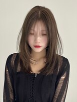 ヨーク(YOKE)&nbsp;ダブルカラーヘーゼルベージュ結べるミディアムレイヤー