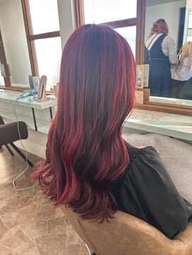 ヘアーディア みどり店(Hair...DiA) ハイライトレッド