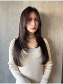 プレミアム縮毛矯正/暗めカラー/髪質改善