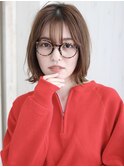 20代、30代◎ラフカールレイヤー外はねボブ