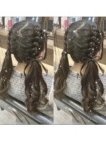 ヘアセット アリエス 新宿駅前店(aries)&nbsp;髪リボンツインテール