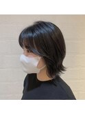 透明感黒髪/外ハネショートボブ【青木元子】